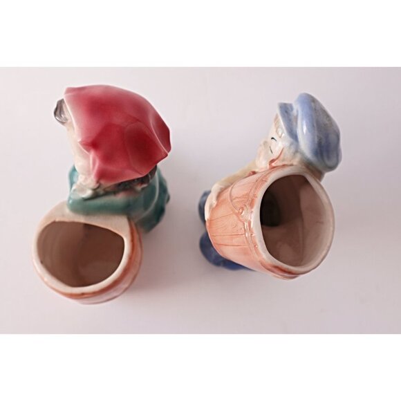 Pair of Royal Copley Girl and Boy with Barrel Vintage Planters Planter - Picture 4 of 7